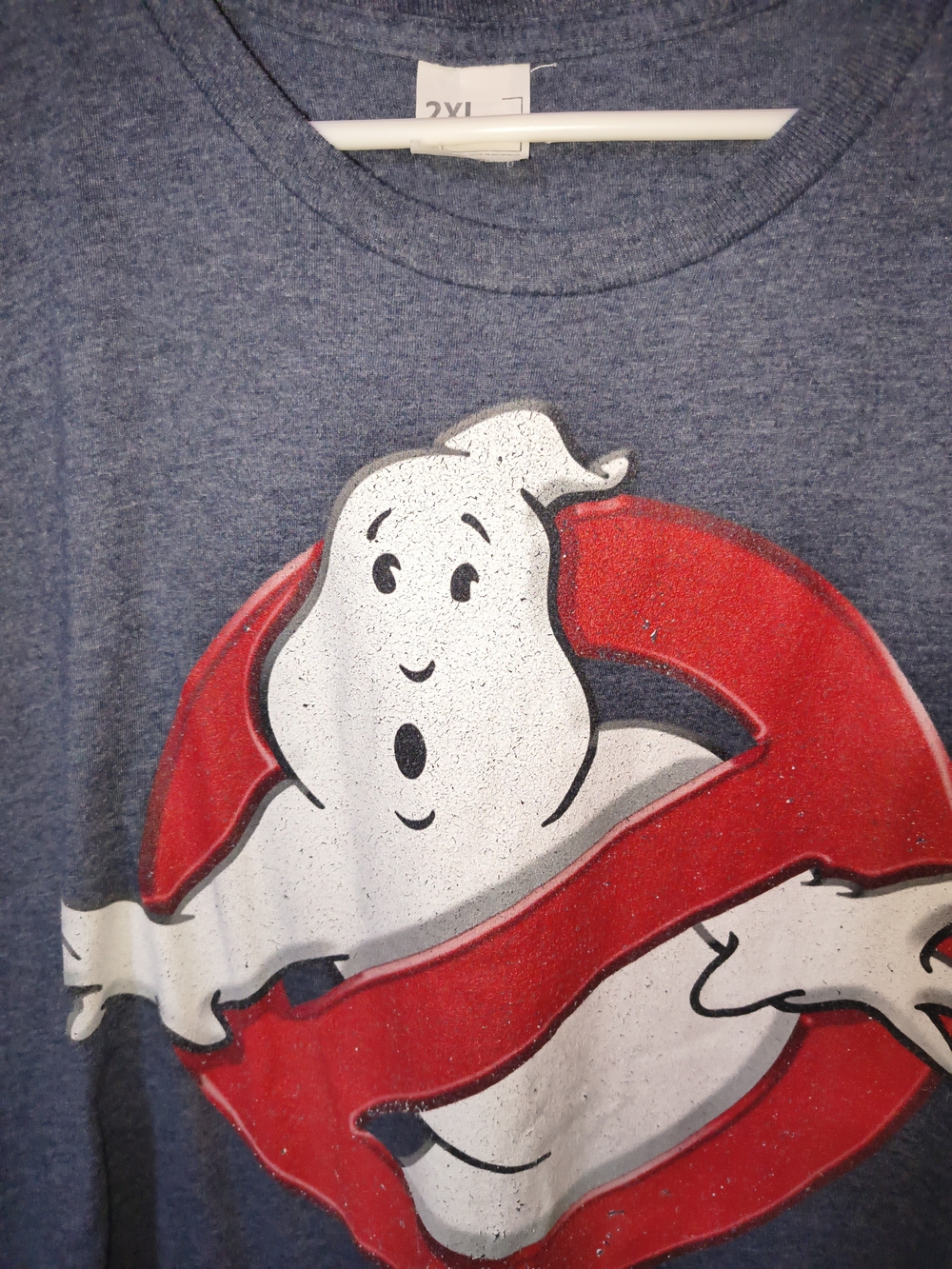 👻Ghostbusters Logo Graphic Tee - Heather Navy XXL (50/50)